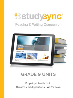 Studysync grade 9 pdf - StudySync ELA Grades 6-12, Teacher Subscription, 1-year. 978-0-07-907051-7. –. McGraw-Hill Education. 2021. StudySync Grade 8 materials meet the expectations of alignment to the Common Core ELA standards. The materials include instruction, practice, and authentic application of reading, writing, speaking and listening, and language work that ...
